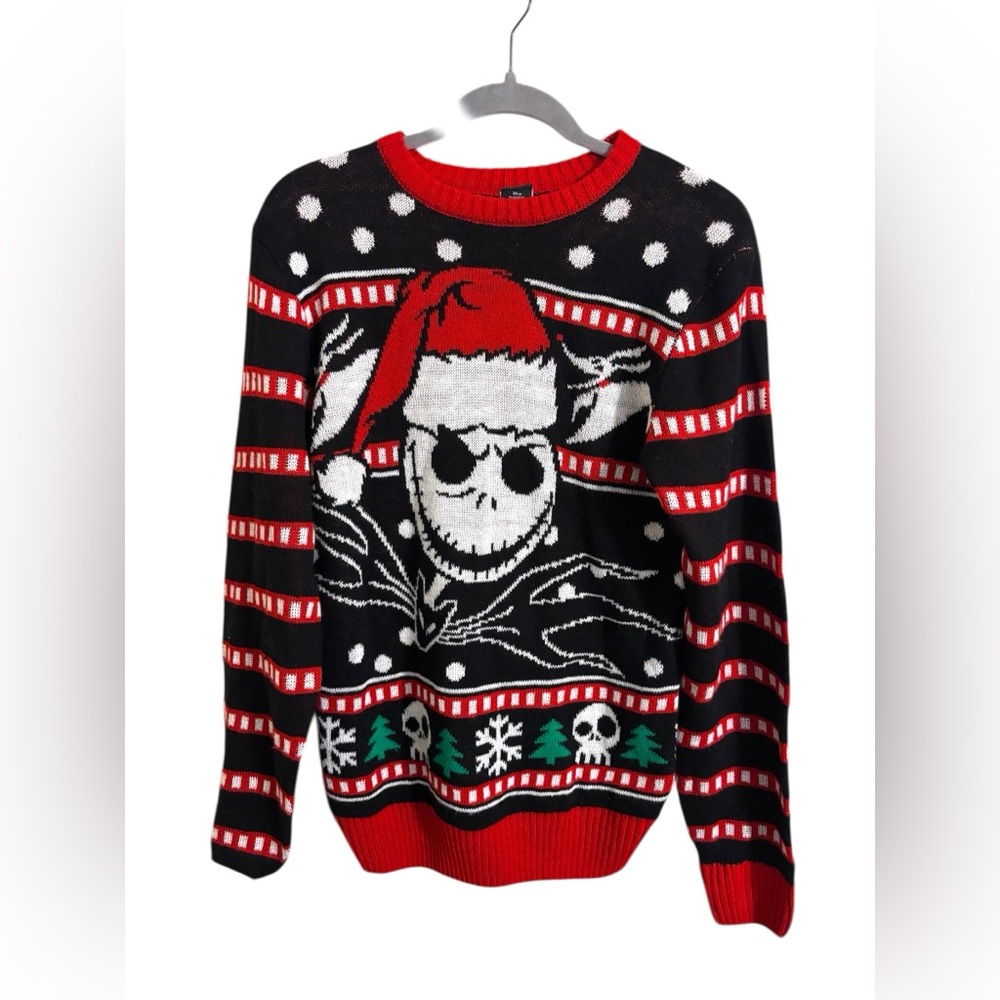 The Nightmare‎ Before Christmas Jack Skellington Santa Sweater Men’s Small